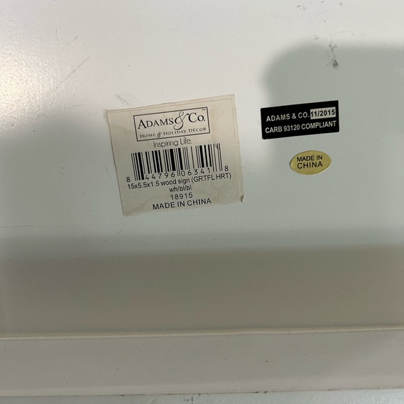 Grateful Heart- Block Style Home Decor - Picture 3 of 3